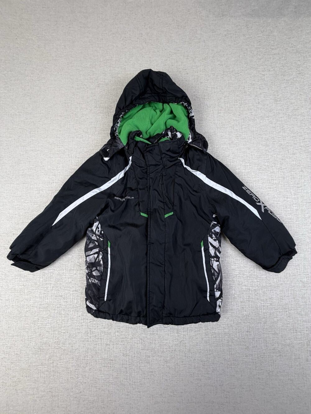 ZeroXposure Boys Soft Shell Jacket Size L 7 Black Sherpa Lined Hooded Coat